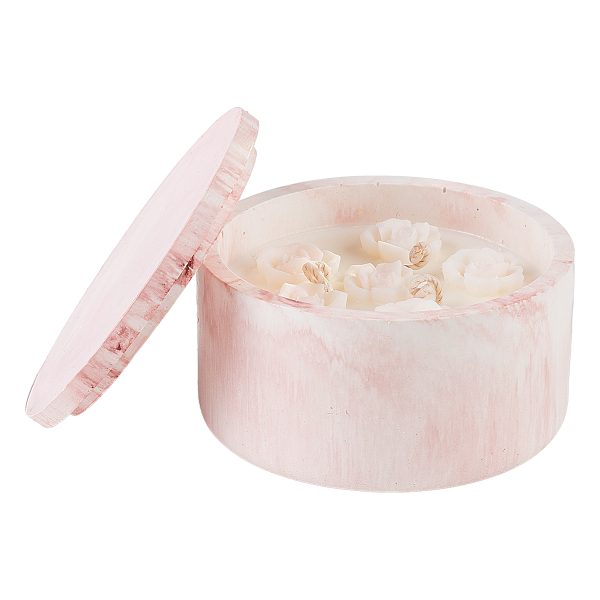 Στρογγυλό Δοχείο Πορσελάνης με Φυτικό Κερί Σόγιας