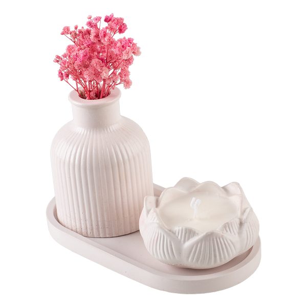 Σετ Πορσελάνης Baby Pink με Φυτικό Κερί Σόγιας