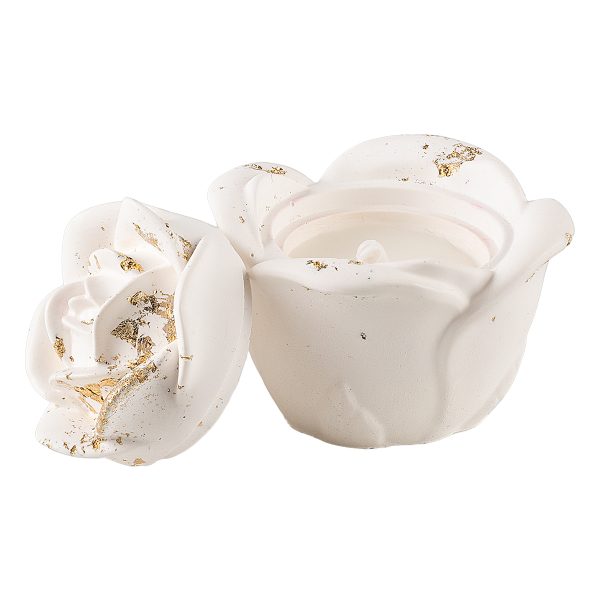 Φυτικό Κερί Σόγιας σε Πορσελάνη σχήμα Τριαντάφυλλο
