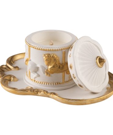 Φυτικό Κερί Σόγιας σε Πορσελάνη με σχέδιο Καρουζέλ